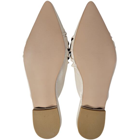 Shoedazzle Kheo Pointed Toe Mule Flats Bone 8 NIB - Picture 11 of 16